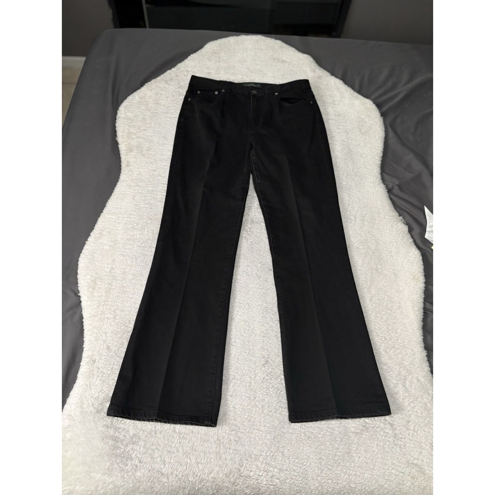 Lauren Jeans Co Ralph Lauren Classic‎ Bootcut Black Womens Jeans Size 10 Pants
